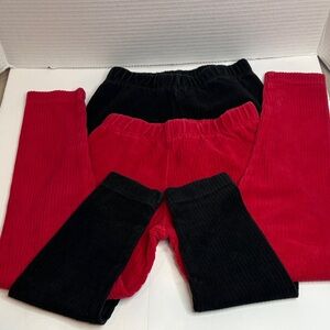 Hanna Andersson Black and Red Kids' Corduroy Leggings